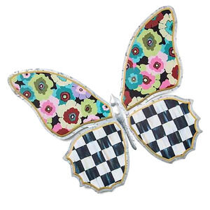Mackenzie Childs Always Flowers Large Outdoor Butterfly Wall Decor Metal New